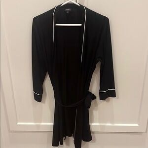 Cosabella Black Robe with White Piping